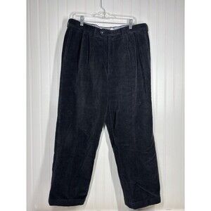 Luciano Barbera Vtg Black Corduroy Men's Pants Size 54 ALTERED 36x26
